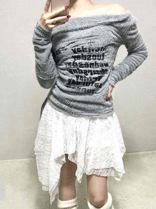 Fairy Lace Asymmetrical Frill Mini Skirt