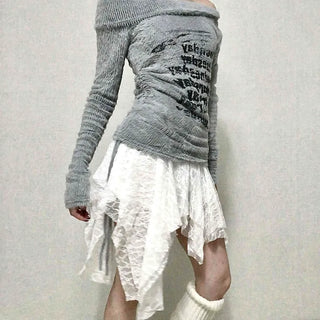 Fairy Lace Asymmetrical Frill Mini Skirt