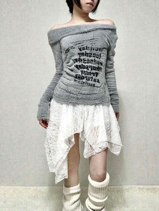 Fairy Lace Asymmetrical Frill Mini Skirt