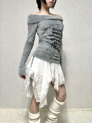 Fairy Lace Asymmetrical Frill Mini Skirt