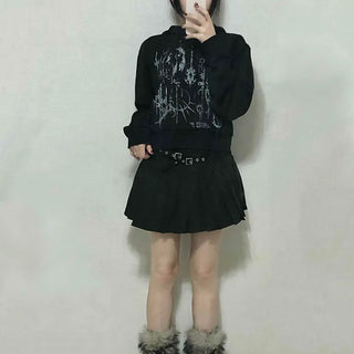 Pleated Belted Mini Skirt