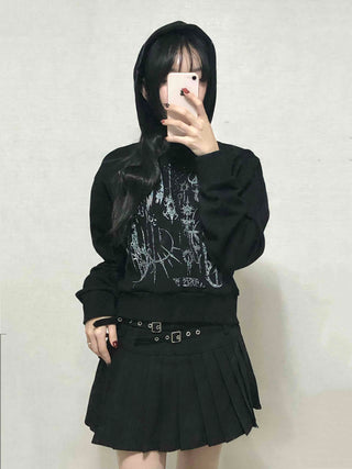 Pleated Belted Mini Skirt