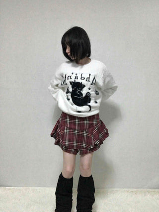 Campus Check Pleated Mini Skirt
