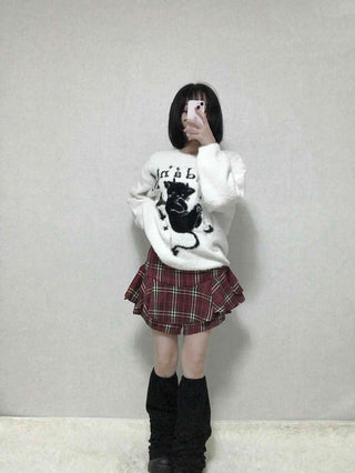 Campus Check Pleated Mini Skirt