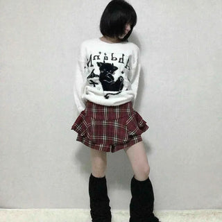 Campus Check Pleated Mini Skirt