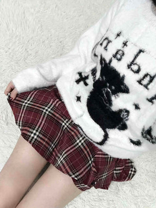 Campus Check Pleated Mini Skirt