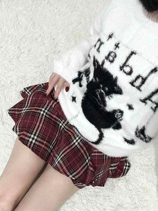 Campus Check Pleated Mini Skirt