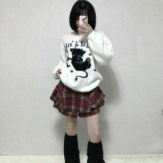 Campus Check Pleated Mini Skirt