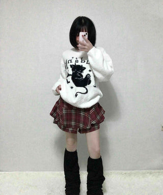 Campus Check Pleated Mini Skirt