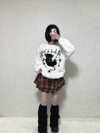 Campus Check Pleated Mini Skirt
