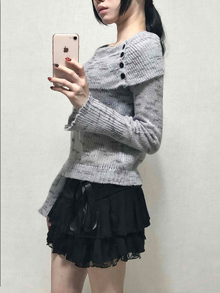 Sweet Lace Triple Tiered Frill Mini Skirt