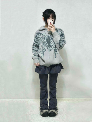 Dark Gorpcore Flare Skirt Leggings Pants