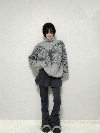 Dark Gorpcore Flare Skirt Leggings Pants