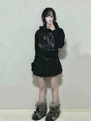 Gothic Lettering Vintage Oversized Hoodie