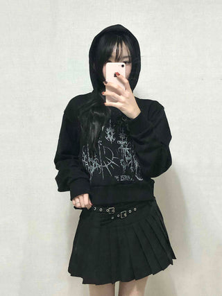 Gothic Lettering Vintage Oversized Hoodie
