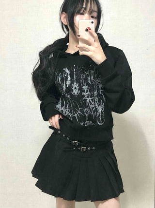 Gothic Lettering Vintage Oversized Hoodie