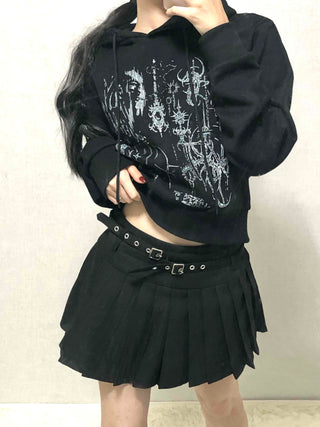 Gothic Lettering Vintage Oversized Hoodie