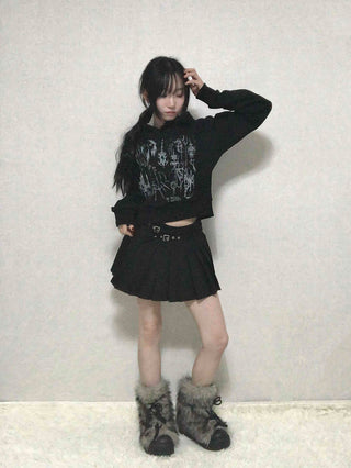 Gothic Lettering Vintage Oversized Hoodie