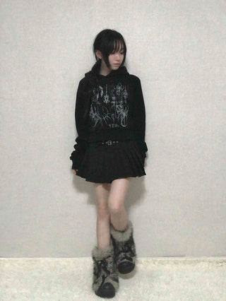 Gothic Lettering Vintage Oversized Hoodie