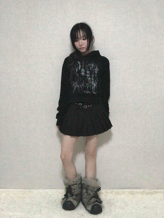 Gothic Lettering Vintage Oversized Hoodie
