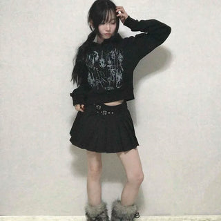 Gothic Lettering Vintage Oversized Hoodie