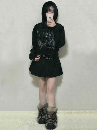 Gothic Lettering Vintage Oversized Hoodie