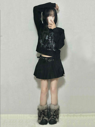 Gothic Lettering Vintage Oversized Hoodie