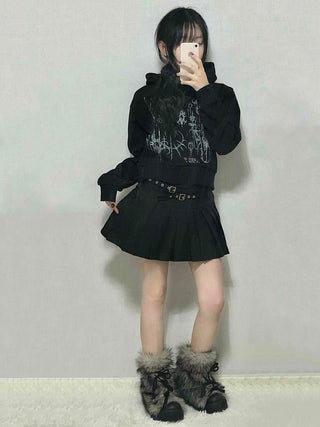 Gothic Lettering Vintage Oversized Hoodie