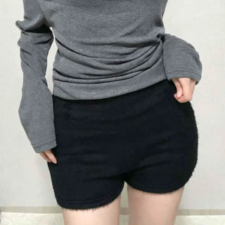 New Basic Soft Fur Shorts