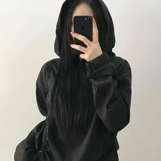 Glossy Satin Puff Sleeve Crop Hoodie