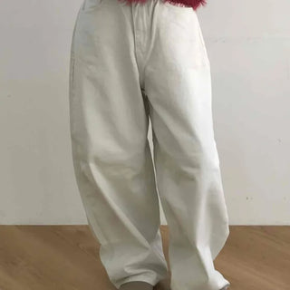 Balloon Fit Loose Basic Cotton Long Pants