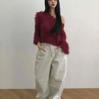 Balloon Fit Loose Basic Cotton Long Pants