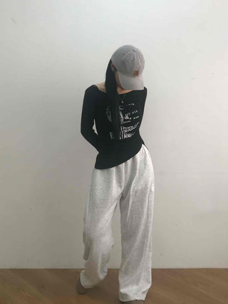 American Vintage Label Loose Fit Jogger Pants