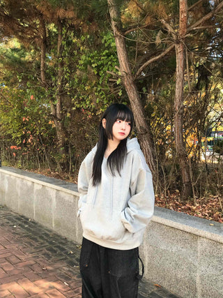 Soft Mood Loose Fit Kangaroo Pocket Fleece-Lined Hoodie