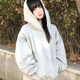 Soft Mood Loose Fit Kangaroo Pocket Fleece-Lined Hoodie