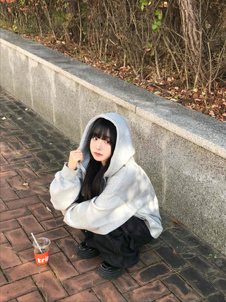 Soft Mood Loose Fit Kangaroo Pocket Fleece-Lined Hoodie