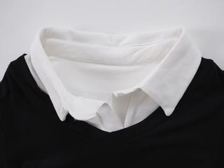 Elle Layered Collared Short Sleeve Tee