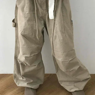 Multi-Pocket Loose Fit Cotton Utility Pants