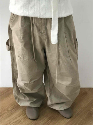 Multi-Pocket Loose Fit Cotton Utility Pants