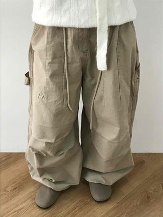 Multi-Pocket Loose Fit Cotton Utility Pants
