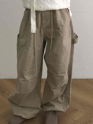 Multi-Pocket Loose Fit Cotton Utility Pants