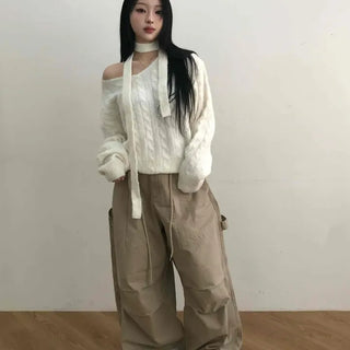 Multi-Pocket Loose Fit Cotton Utility Pants