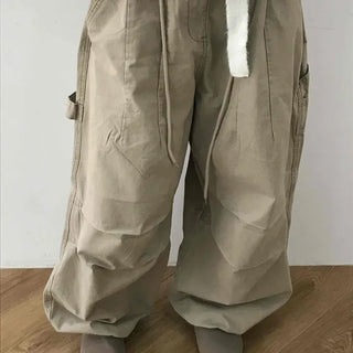Multi-Pocket Loose Fit Cotton Utility Pants