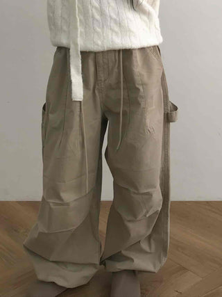 Multi-Pocket Loose Fit Cotton Utility Pants