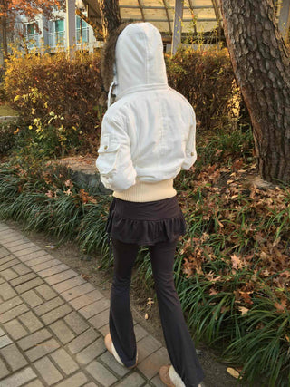 Frill Skirt Layered Bootcut Leggings Pants