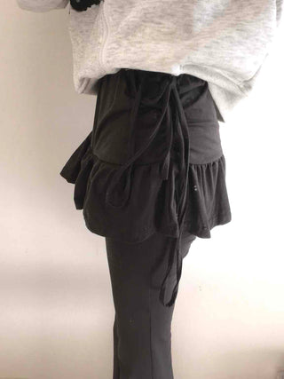 Frill Skirt Layered Bootcut Leggings Pants