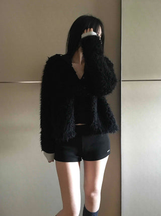 Modern Slim Fit V-Neck Crop Long Sleeve T-Shirt