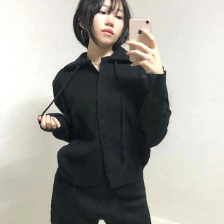 Tailored Collar Crop Jacket + High-Waisted Shorts Two-Piece Set