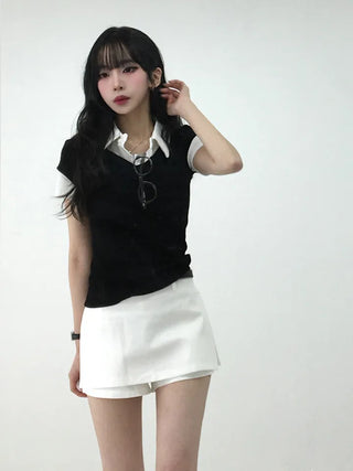 Naro Low-waisted Slacks Skirt
