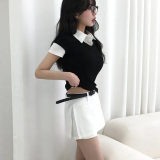 Naro Low-waisted Slacks Skirt